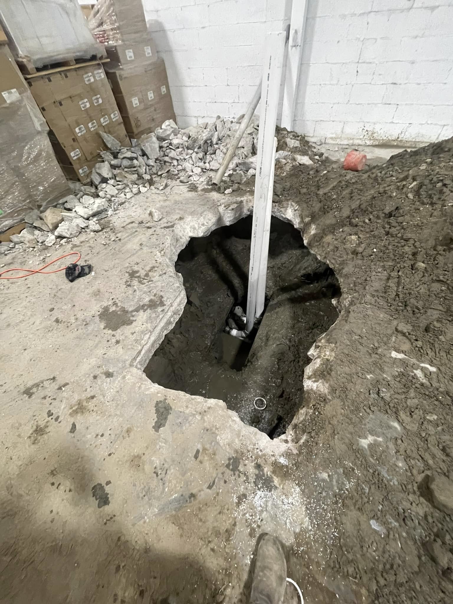 sewer installation